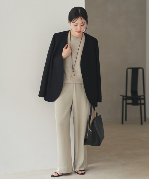 plage(プラージュ)の「《WEB限定追加》compact プルオーバー(ニット/セーター・レディース・チャコールグレー/ベージュ系その他・FREE)」の11枚目の写真