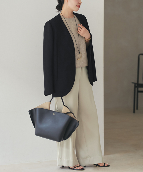 plage(プラージュ)の「《WEB限定追加》compact プルオーバー(ニット/セーター・レディース・チャコールグレー/ベージュ系その他・FREE)」の12枚目の写真