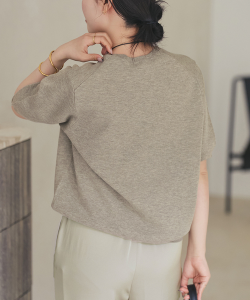 plage(プラージュ)の「《WEB限定追加》compact プルオーバー(ニット/セーター・レディース・チャコールグレー/ベージュ系その他・FREE)」の15枚目の写真