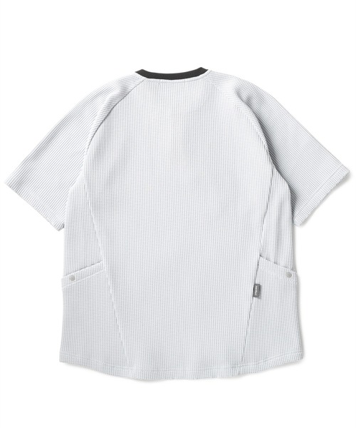 narifuri（ナリフリ）の「マルチワッフルヘンリーネックTシャツ（Tシャツ/カットソー・メンズ・ターコイズブルー/ブラック/チャコール/ホワイト/ライトグレー・SMALL/MEDIUM/LARGE/X-LARGE）」の10枚目の写真