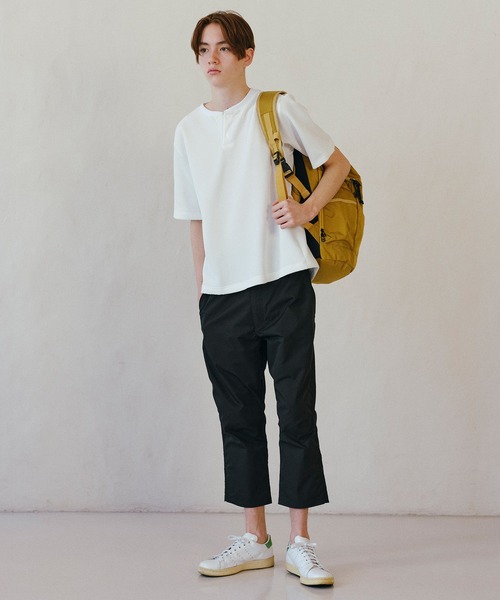 narifuri（ナリフリ）の「マルチワッフルヘンリーネックTシャツ（Tシャツ/カットソー・メンズ・ターコイズブルー/ブラック/チャコール/ホワイト/ライトグレー・SMALL/MEDIUM/LARGE/X-LARGE）」の13枚目の写真