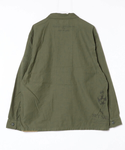 AVIREX（アヴィレックス）の「AGED LOOK L/S UTILITY SHIRT / エイジド ルック ユーティリティシャツ / AVIREX / アヴィレックス（シャツ/ブラウス・メンズ・オリーブ・MEDIUM/X-LARGE/LARGE）」の15枚目の写真