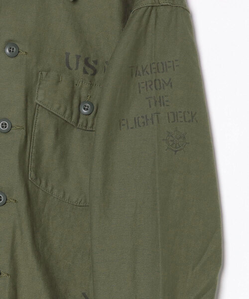 AVIREX（アヴィレックス）の「AGED LOOK L/S UTILITY SHIRT / エイジド ルック ユーティリティシャツ / AVIREX / アヴィレックス（シャツ/ブラウス・メンズ・オリーブ・MEDIUM/X-LARGE/LARGE）」の16枚目の写真