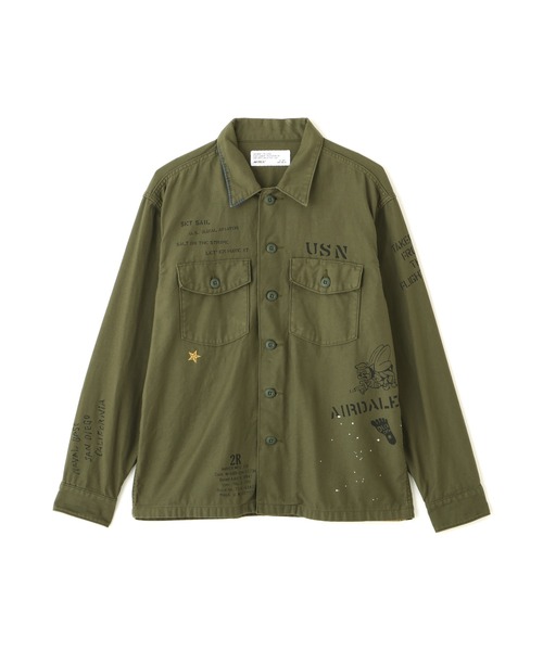 AVIREX（アヴィレックス）の「AGED LOOK L/S UTILITY SHIRT / エイジド ルック ユーティリティシャツ / AVIREX / アヴィレックス（シャツ/ブラウス・メンズ・オリーブ・MEDIUM/X-LARGE/LARGE）」の12枚目の写真