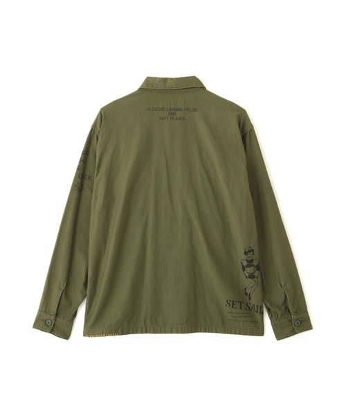 AVIREX（アヴィレックス）の「AGED LOOK L/S UTILITY SHIRT / エイジド ルック ユーティリティシャツ / AVIREX / アヴィレックス（シャツ/ブラウス・メンズ・オリーブ・MEDIUM/X-LARGE/LARGE）」の13枚目の写真
