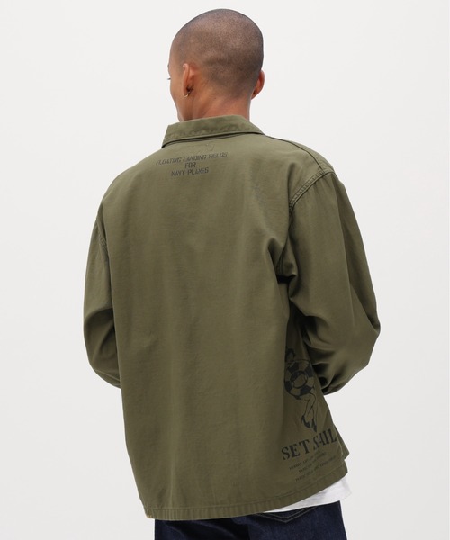 AVIREX（アヴィレックス）の「AGED LOOK L/S UTILITY SHIRT / エイジド ルック ユーティリティシャツ / AVIREX / アヴィレックス（シャツ/ブラウス・メンズ・オリーブ・MEDIUM/X-LARGE/LARGE）」の3枚目の写真