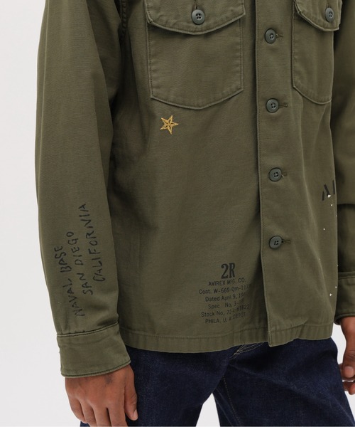 AVIREX（アヴィレックス）の「AGED LOOK L/S UTILITY SHIRT / エイジド ルック ユーティリティシャツ / AVIREX / アヴィレックス（シャツ/ブラウス・メンズ・オリーブ・MEDIUM/X-LARGE/LARGE）」の9枚目の写真