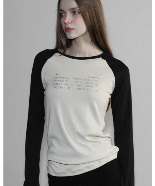 MAGORENSEOUL（マゴレンソウル）の「Drowning ルーズフィット レグラン ロングスリーブベージュ（Tシャツ/カットソー・レディース・その他・FREE）」の2枚目の写真