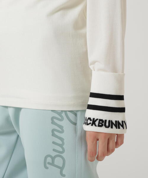 Jack Bunny!!(ジャックバニー)の「【Jack Bunny!!】シルク混ハイゲージモックネックニットプルオーバー(ニット/セーター・レディース・ホワイト/ブラック・SMALL/LARGE/MEDIUM)」の16枚目の写真