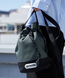 OUTDOOR PRODUCTS | OUTDOOR PRODUCTS/アウトドアプロダクツ TWO TONE COLOR DRAWSTRING BAG ツートーン 巾着 ショルダーバッグ 秋 秋服 2026年秋冬(ショルダーバッグ)