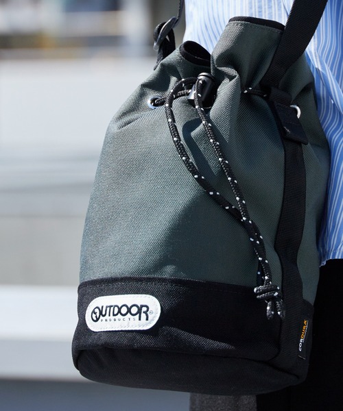 OUTDOOR PRODUCTS(アウトドアプロダクツ)の「OUTDOOR PRODUCTS/アウトドアプロダクツ TWO TONE COLOR DRAWSTRING BAG ツートーン 巾着 ショルダーバッグ 秋 秋服 2026年秋冬(ショルダーバッグ・レディース・ブラック/ベージュ/グレー/グリーン・FREE)」の10枚目の写真