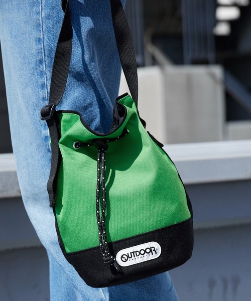 OUTDOOR PRODUCTS(アウトドアプロダクツ)の「OUTDOOR PRODUCTS/アウトドアプロダクツ TWO TONE COLOR DRAWSTRING BAG ツートーン 巾着 ショルダーバッグ 秋 秋服 2026年秋冬(ショルダーバッグ・レディース・ブラック/ベージュ/グレー/グリーン・FREE)」の19枚目の写真