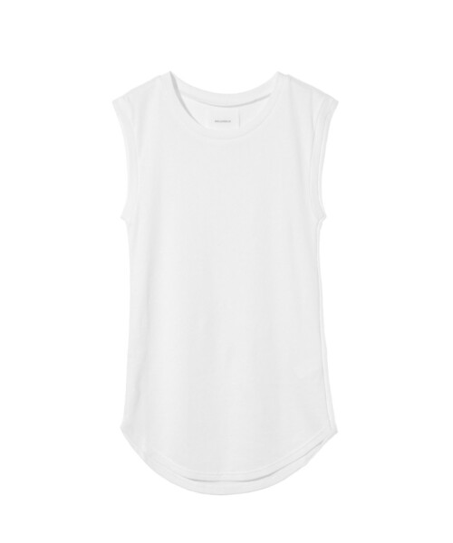MIDIUMISOLID（ミディウミソリッド）の「MIDIUMISOLID for Ladies リブタンクトップ（Tシャツ/カットソー・レディース・オフホワイト/ブラック/ライトグレー/ブラウン/グレー系その他2/ホワイト・FREE）」の2枚目の写真