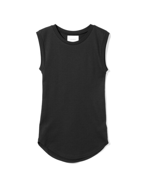 MIDIUMISOLID（ミディウミソリッド）の「MIDIUMISOLID for Ladies リブタンクトップ（Tシャツ/カットソー・レディース・オフホワイト/ブラック/ライトグレー/ブラウン/グレー系その他2/ホワイト・FREE）」の4枚目の写真
