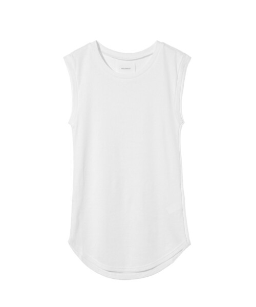 MIDIUMISOLID（ミディウミソリッド）の「MIDIUMISOLID for Ladies リブタンクトップ（Tシャツ/カットソー・レディース・オフホワイト/ブラック/ライトグレー/ブラウン/グレー系その他2/ホワイト・FREE）」の11枚目の写真
