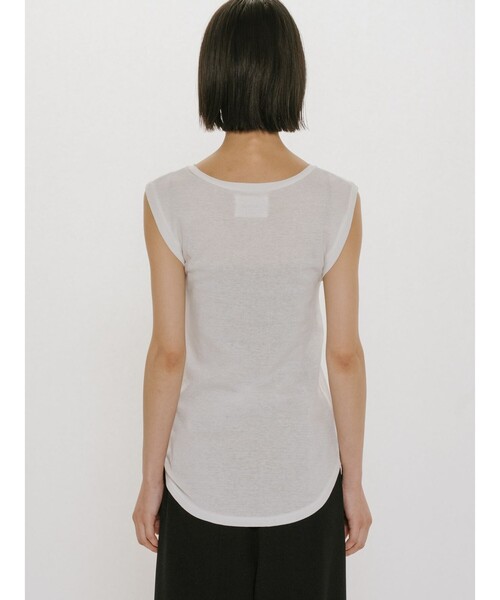 MIDIUMISOLID（ミディウミソリッド）の「MIDIUMISOLID for Ladies リブタンクトップ（Tシャツ/カットソー・レディース・オフホワイト/ブラック/ライトグレー/ブラウン/グレー系その他2/ホワイト・FREE）」の22枚目の写真
