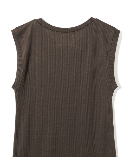 MIDIUMISOLID（ミディウミソリッド）の「MIDIUMISOLID for Ladies リブタンクトップ（Tシャツ/カットソー・レディース・オフホワイト/ブラック/ライトグレー/ブラウン/グレー系その他2/ホワイト・FREE）」の8枚目の写真