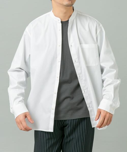 URBAN RESEARCH ROSSO MEN（アーバンリサーチロッソメン）の「『WEB限定』『防シワ/防臭』アーバンリラックスブロードバンドシャツ（シャツ/ブラウス・メンズ・ホワイト/ライトブルー/カーキ/チャコールグレー/ブルー/ネイビー・SMALL/MEDIUM/X-LARGE/LARGE）」の9枚目の写真