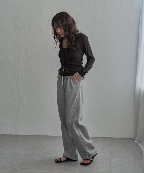 notch.（ノッチ）の「バイカラーシアーリブカーディガン（カーディガン/ボレロ・レディース・イエロー/ブラック/オフホワイト/グレー・M）」の12枚目の写真