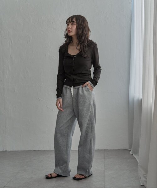 notch.（ノッチ）の「バイカラーシアーリブカーディガン（カーディガン/ボレロ・レディース・イエロー/ブラック/オフホワイト/グレー・M）」の13枚目の写真