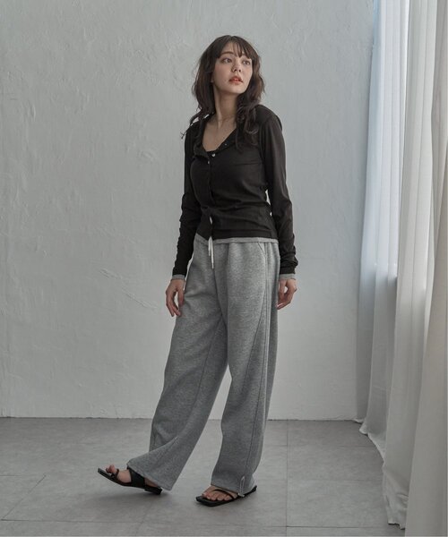 notch.（ノッチ）の「バイカラーシアーリブカーディガン（カーディガン/ボレロ・レディース・イエロー/ブラック/オフホワイト/グレー・M）」の16枚目の写真