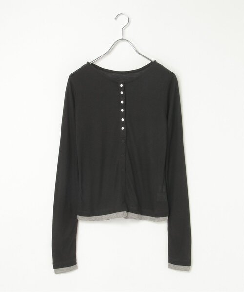 notch.（ノッチ）の「バイカラーシアーリブカーディガン（カーディガン/ボレロ・レディース・イエロー/ブラック/オフホワイト/グレー・M）」の17枚目の写真