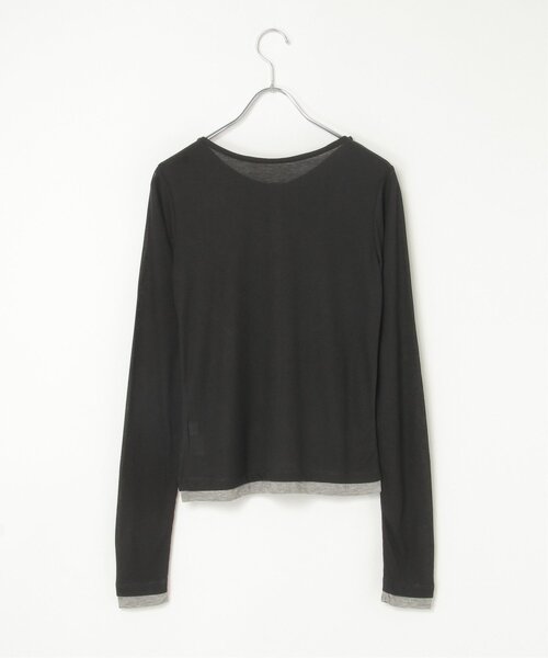 notch.（ノッチ）の「バイカラーシアーリブカーディガン（カーディガン/ボレロ・レディース・イエロー/ブラック/オフホワイト/グレー・M）」の18枚目の写真