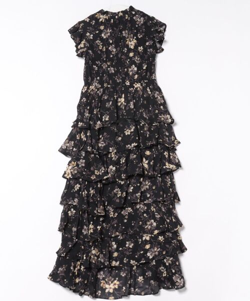 ALLSAINTS（オールセインツ）の「SHAELA FLORAL FRILL MAXI DRESS | SHAELA フローラル フリル マキシ ドレス・ワンピース（ワンピース・レディース・ブラック系その他・4/6/8/10）」の6枚目の写真