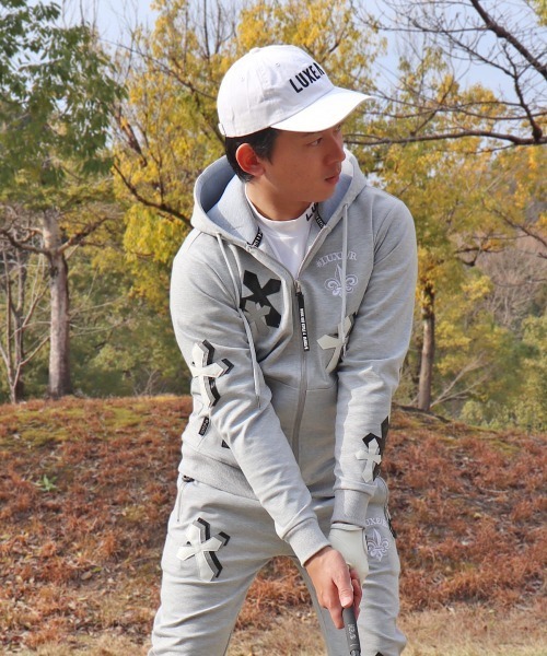 セール】(RM)【LUXE/R GOLF】ストレッチ ポンチ クロスワッペン 長袖