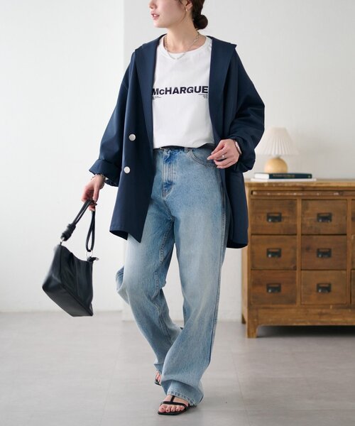 DISCOAT(ディスコート)の「【Enlude】Wブレストテーラードジャケット《ユニセックス》(テーラードジャケット・レディース・グレイッシュベージュ/モカ/ネイビー・FREE/SHORT)」の5枚目の写真