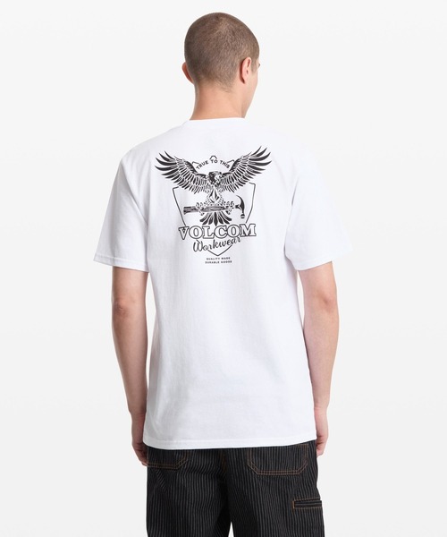 VOLCOM(ボルコム)の「VOLCOM メンズ HAMMERED SPLIT SST Tシャツ 【2026年春夏モデル】(Tシャツ/カットソー・メンズ・ホワイト/ブラック・X-LARGE/LARGE/MEDIUM/SMALL)」の7枚目の写真