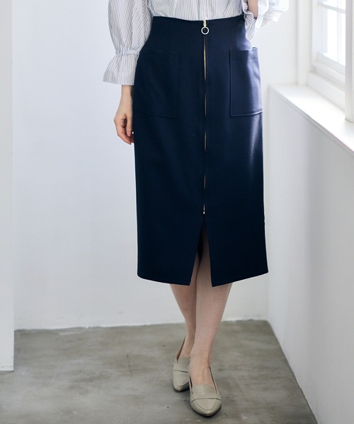 12Twelve Agenda(トゥエルブ アジェンダ)の「ソフトツイル両ポケタイトスカート(スカート・レディース・ベージュ/ネイビー/グレイッシュベージュ/サックスブルー/ブラウン・M/S)」の21枚目の写真