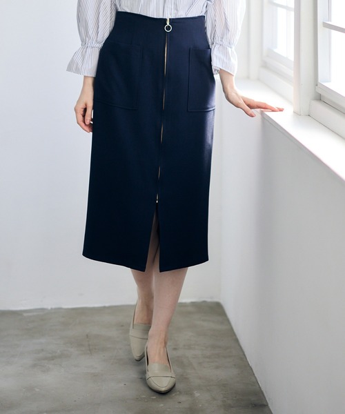 12Twelve Agenda(トゥエルブ アジェンダ)の「ソフトツイル両ポケタイトスカート(スカート・レディース・ベージュ/ネイビー/グレイッシュベージュ/サックスブルー/ブラウン・M/S)」の22枚目の写真