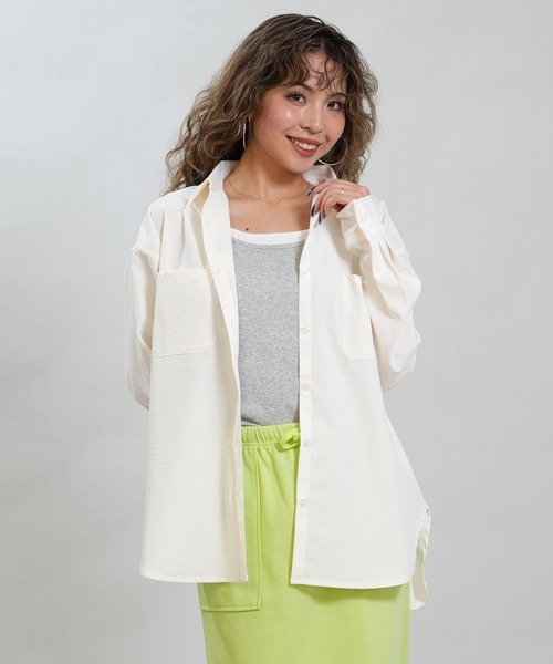 RIKKA FEMME(リッカファム)の「RIKKA FEMME/リッカファム 長袖 シャツ 吸水速乾 UVカット RF6S-2603(シャツ/ブラウス・レディース・ブラック/カーキ/ホワイト/イエロー・FREE)」の5枚目の写真