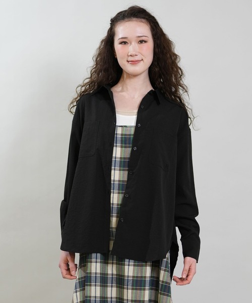 RIKKA FEMME(リッカファム)の「RIKKA FEMME/リッカファム 長袖 シャツ 吸水速乾 UVカット RF6S-2603(シャツ/ブラウス・レディース・ブラック/カーキ/ホワイト/イエロー・FREE)」の11枚目の写真