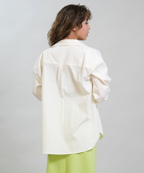RIKKA FEMME(リッカファム)の「RIKKA FEMME/リッカファム 長袖 シャツ 吸水速乾 UVカット RF6S-2603(シャツ/ブラウス・レディース・ブラック/カーキ/ホワイト/イエロー・FREE)」の6枚目の写真