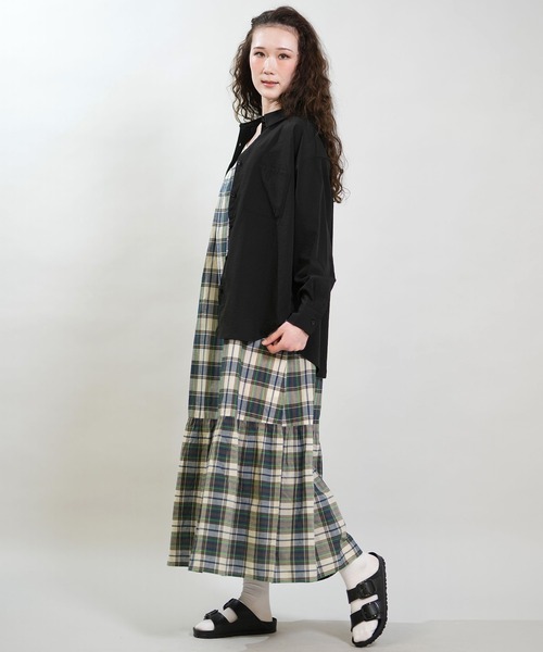RIKKA FEMME(リッカファム)の「RIKKA FEMME/リッカファム 長袖 シャツ 吸水速乾 UVカット RF6S-2603(シャツ/ブラウス・レディース・ブラック/カーキ/ホワイト/イエロー・FREE)」の14枚目の写真