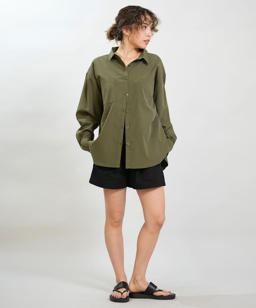 RIKKA FEMME(リッカファム)の「RIKKA FEMME/リッカファム 長袖 シャツ 吸水速乾 UVカット RF6S-2603(シャツ/ブラウス・レディース・ブラック/カーキ/ホワイト/イエロー・FREE)」の19枚目の写真