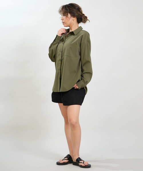 RIKKA FEMME(リッカファム)の「RIKKA FEMME/リッカファム 長袖 シャツ 吸水速乾 UVカット RF6S-2603(シャツ/ブラウス・レディース・ブラック/カーキ/ホワイト/イエロー・FREE)」の20枚目の写真