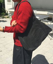 INTEMPOMOOD（インテンポムード）の「コーブウォッシュドショッパーバッグ_チャコール（ショルダーバッグ）」