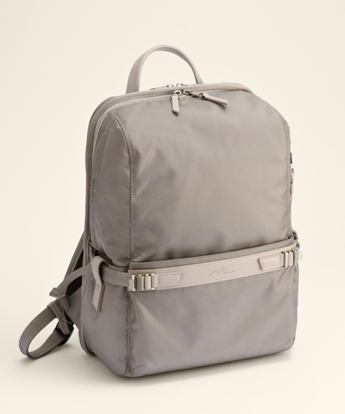 W&.Day/Night(ダブルアンド デイナイト)の「リュックサック リッカ スクエアリュック2 15L A4サイズ 14インチPC ボトルホルダー 19152(バックパック/リュック・レディース・アッシュブラウン/スモークピンク/ブラック・FREE)」の5枚目の写真