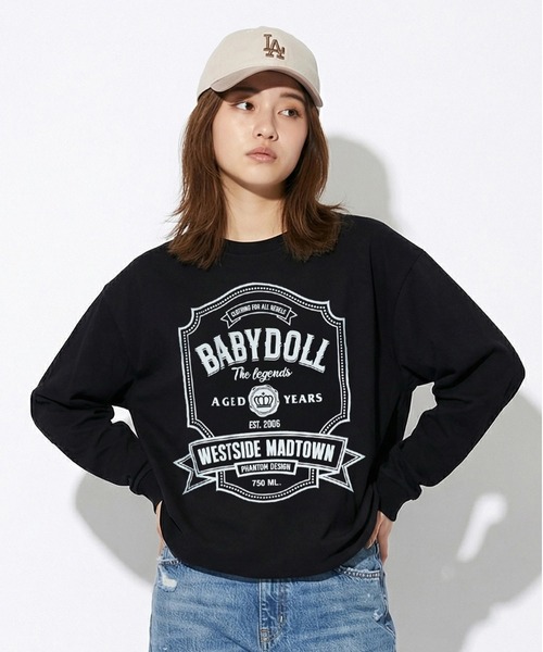 BABYDOLL(ベビードール)の「親子お揃い ロックフューエルロンT 1393A(Tシャツ/カットソー・レディース・ホワイト/ブラック・ユニセックスS/ユニセックスM/ユニセックスL/ユニセックスXL)」の7枚目の写真