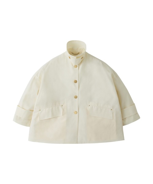 Mackintosh(マッキントッシュ)の「HUMBIE SHORT MB(ステンカラーコート・レディース・ホワイト/ネイビー/ベージュ・6)」の4枚目の写真