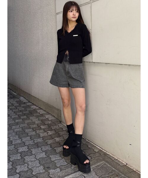 MURUA(ムルーア)の「ダブルベルトソックブーツサンダル(ブーツ・レディース・ブラック・22.5/24.5/23.5)」の18枚目の写真