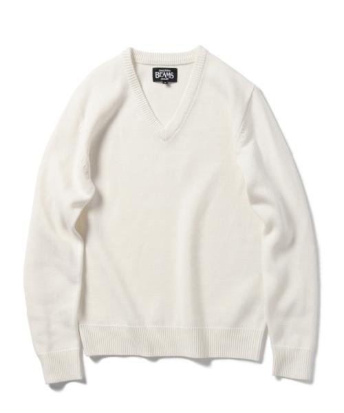 BEAMS（ビームス）の「＜WEB限定＞BEAMS / NEW STANDARD ミリタリーVネックセーター（ニット/セーター・メンズ・オフホワイト/チャコールグレー/ブラック・X-LARGE/LARGE/SMALL/MEDIUM）」の20枚目の写真