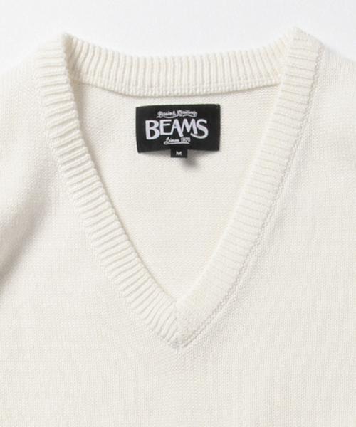 BEAMS（ビームス）の「＜WEB限定＞BEAMS / NEW STANDARD ミリタリーVネックセーター（ニット/セーター・メンズ・オフホワイト/チャコールグレー/ブラック・X-LARGE/LARGE/SMALL/MEDIUM）」の22枚目の写真