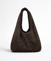 BOUCLE REVERSIBLE SHOULDER BAG_BROWN