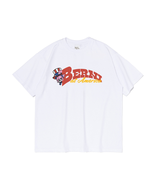 BERNI(ベルニ)の「ベルニアメリカ 半袖Tシャツ (ホワイト)(Tシャツ/カットソー・レディース・その他・SMALL/MEDIUM/LARGE/X-LARGE/2XL)」の1枚目の写真