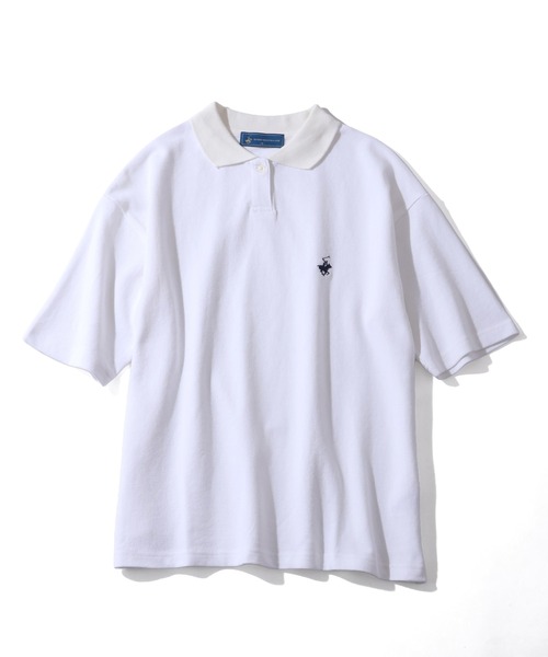 BEVERLY HILLS POLO CLUB(ビバリーヒルズポロクラブ)の「【Bevery Hills Polo Club/ビバリーヒルズ ポロクラブ】ワンポイント ロゴ刺繍 半袖 ポロシャツ(ポロシャツ・レディース・ホワイト/ブラック/ホワイト系その他/ネイビー・S/M)」の10枚目の写真