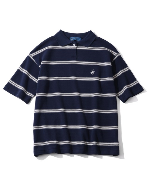 BEVERLY HILLS POLO CLUB(ビバリーヒルズポロクラブ)の「【Bevery Hills Polo Club/ビバリーヒルズ ポロクラブ】ワンポイント ロゴ刺繍 半袖 ポロシャツ(ポロシャツ・レディース・ホワイト/ブラック/ホワイト系その他/ネイビー・S/M)」の9枚目の写真